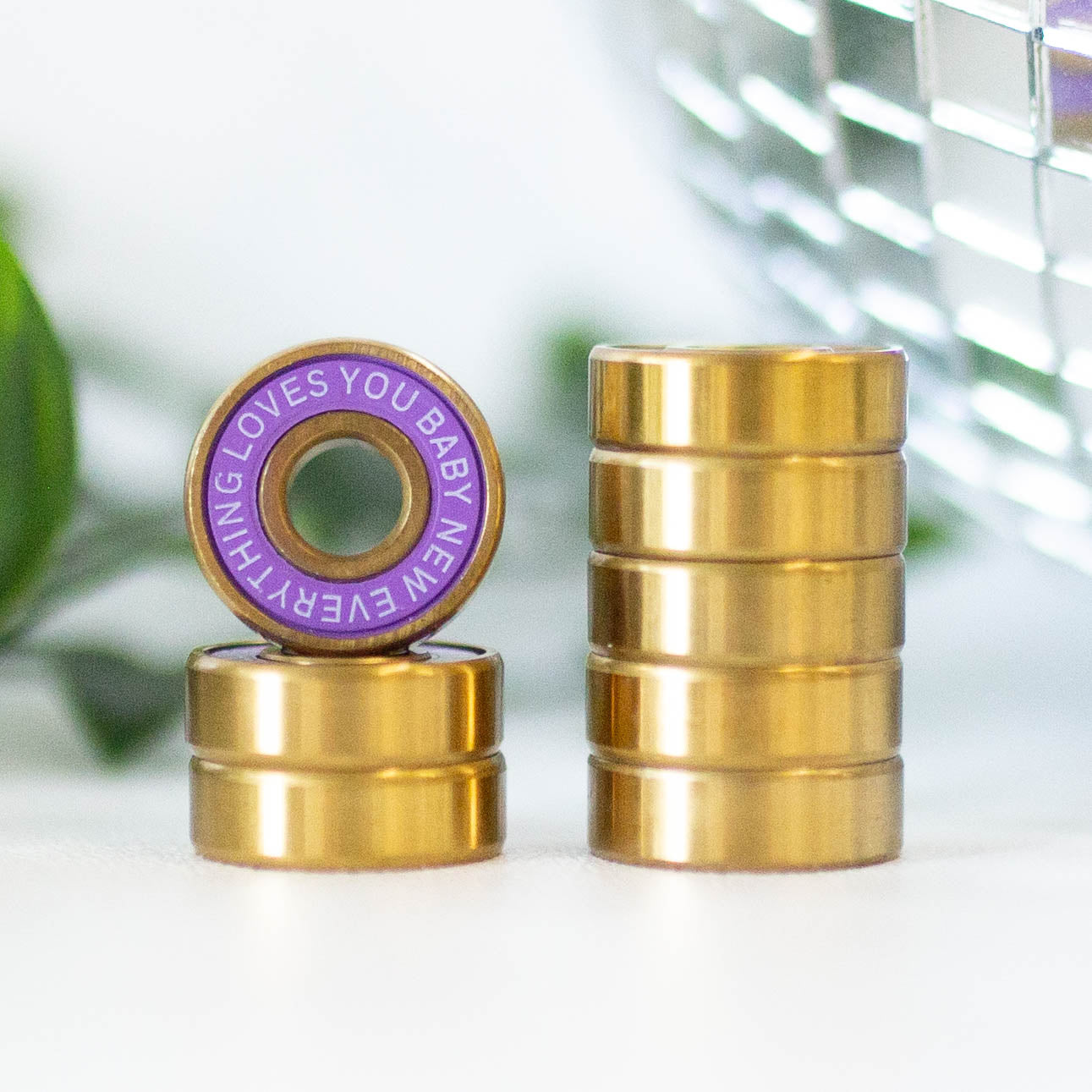 New Disco Gold Plated Titanium Bearings (10 packs of 8 bearings)